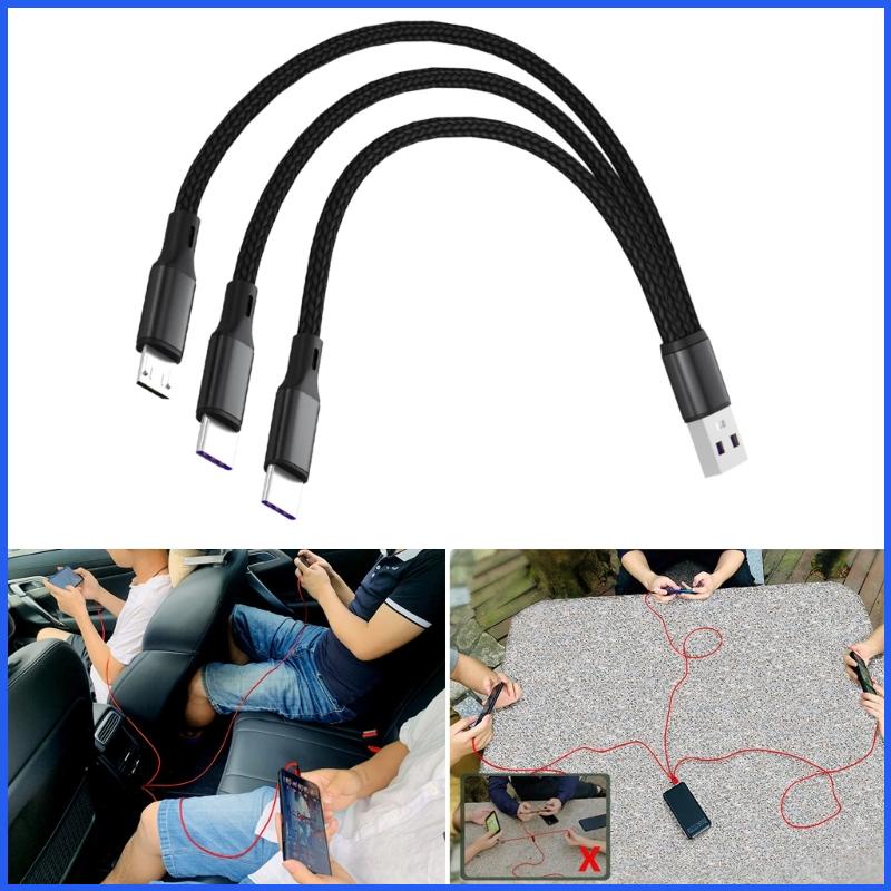 Cáp Sạc Utake Đa Năng 3 Trong 1 Cổng Type-C Micro USB Bện Dây