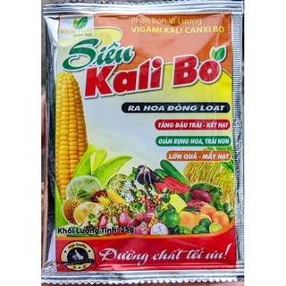Phân bón kali bo canxi bo 25g. kích thích ra hoa đậu quả, quả to, chắc, ngọt