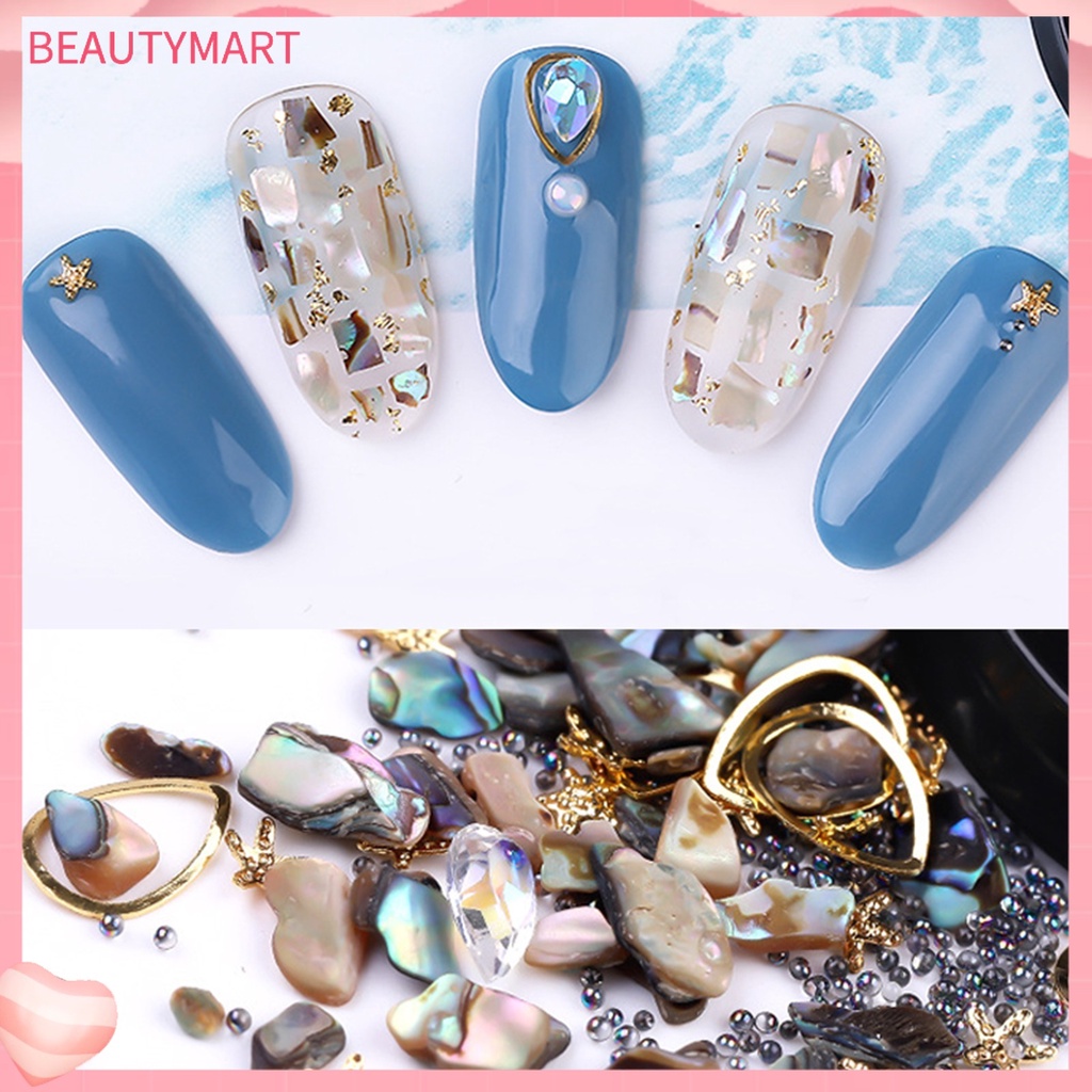 1 Hộp Đá Vỏ Sò Đính Trang Trí Móng Tay Dễ Sử Dụng