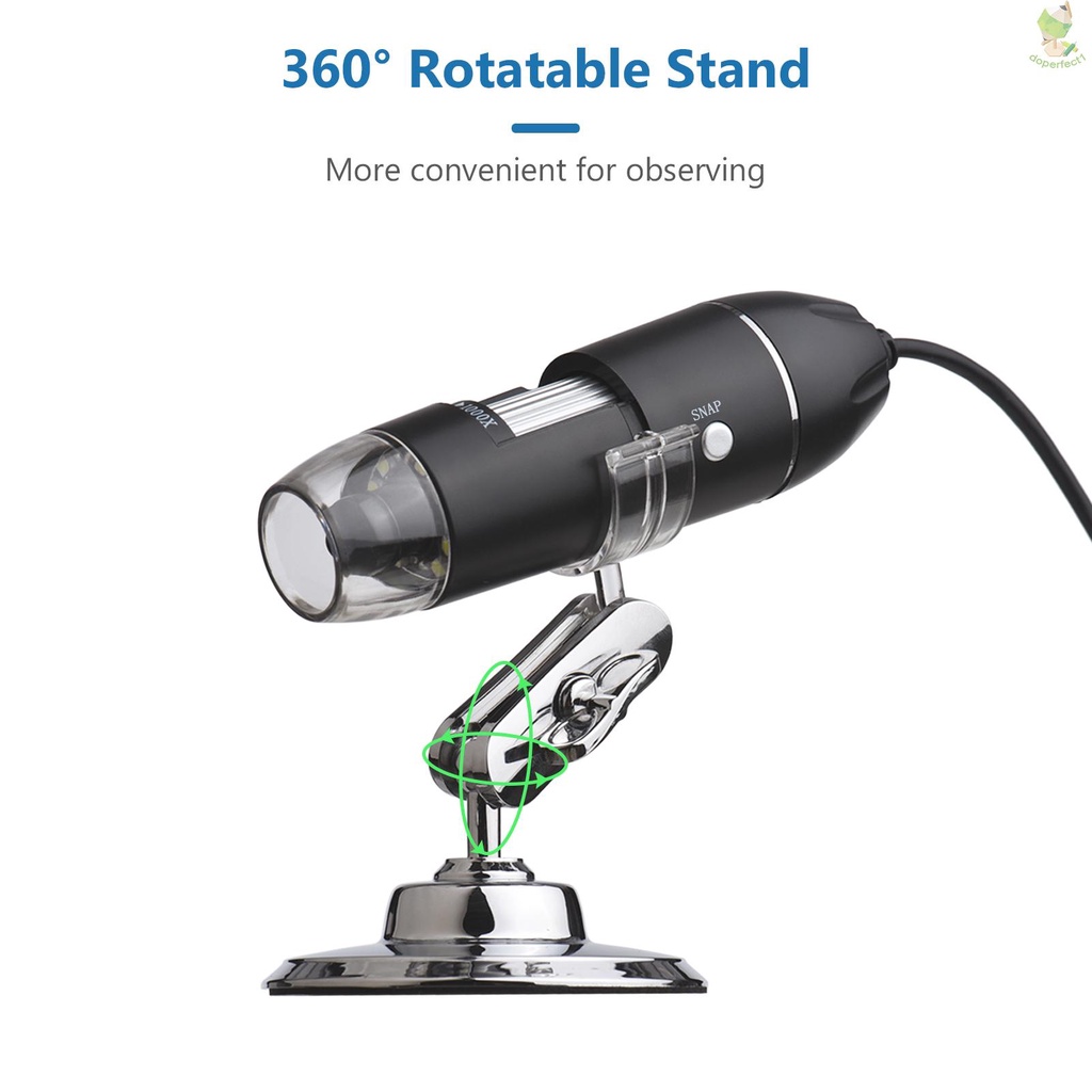 1000X USB Portable Mini Electronic Microscope Handheld Digital Magnifier for Laptop Desktop Insect Skin Plant Observatio   Came-6.5