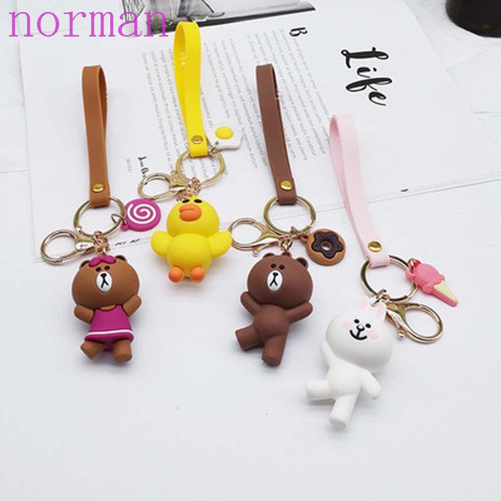 Móc Chìa Khóa Điện Thoại Bằng Silicon Hình Gấu / Thỏ Dễ Thương