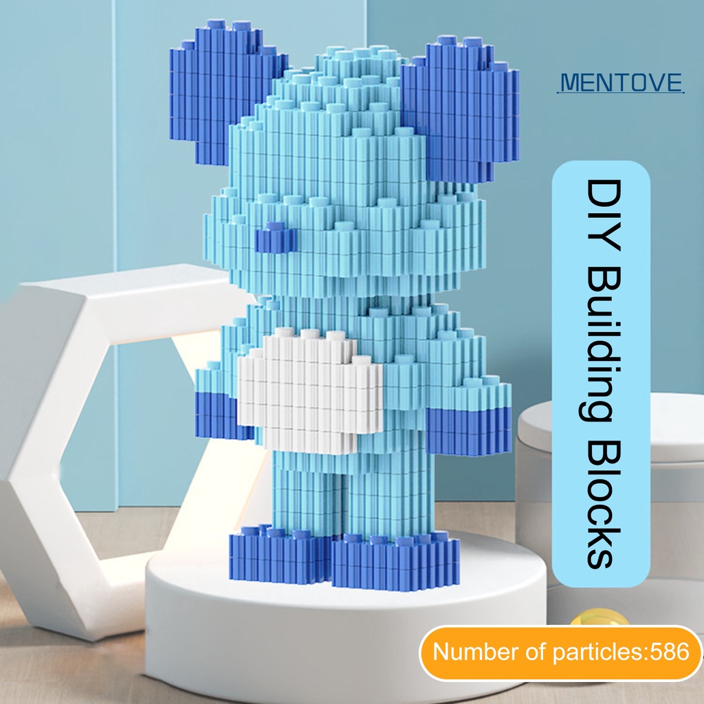 1 Đồ chơi trẻ em Lắp Ráp Mô Hình Gấu Mini 586 Mảnh DIY Dễ Thương Đa Ứng Dụng