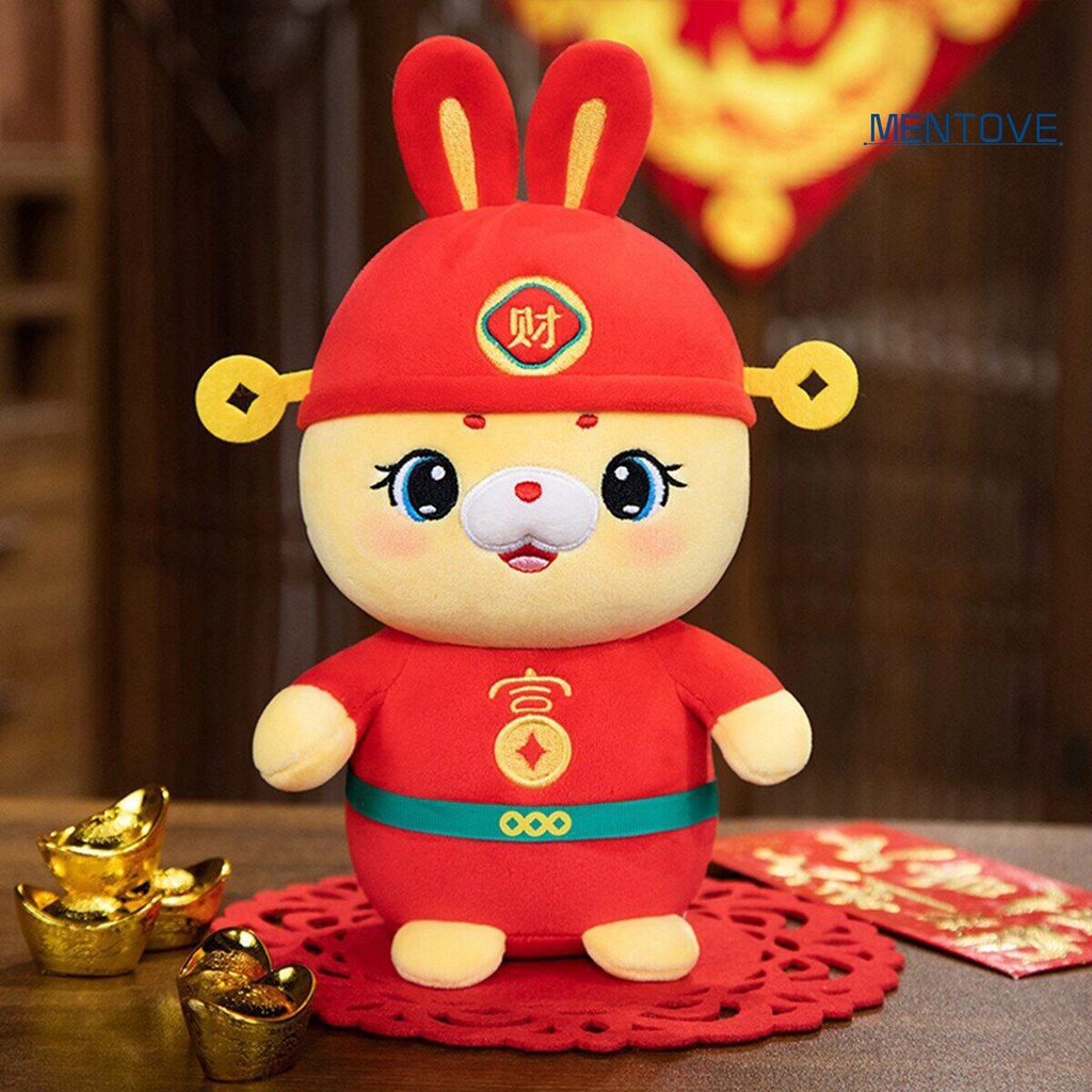 Thỏ Nhồi Bông 28cm Phong Cách Trung Hoa Dễ Thương Dùng Làm Đạo Cụ Chụp Ảnh / Trang Trí Ghế Sofa 2023