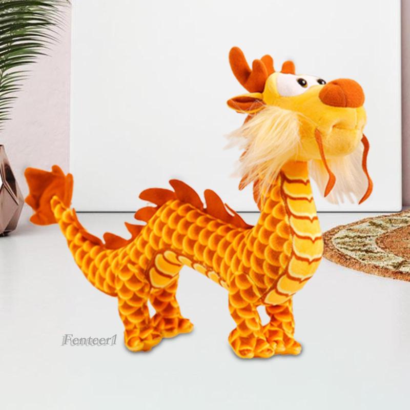 [Fenteer1] Đồ Chơi Thú Nhồi Bông Hình Con Rồng Dễ Thương Phong Cách Trung Hoa Trang Trí Phòng Ngủ Năm Mới