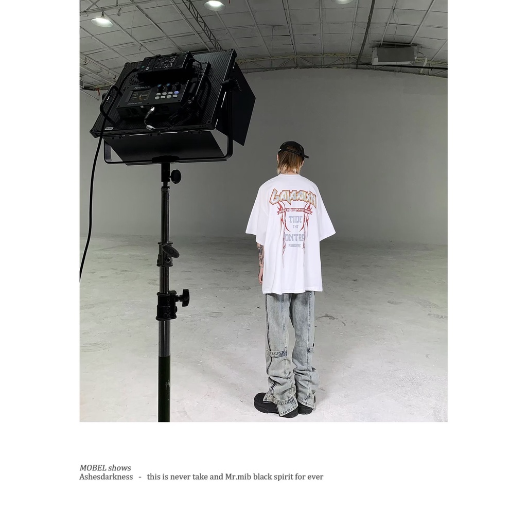 Áo Thun Tay Ngắn Cổ Tròn Dáng Rộng In Chữ Thời Trang Mùa Hè Dành Cho Cặp Đôi