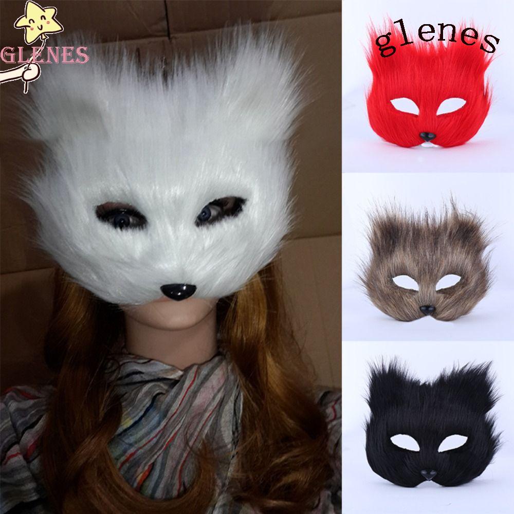 Mặt Nạ Hóa Trang Hình GLENES Furry Bằng Lông Thú Có Thể Tái Sử Dụng