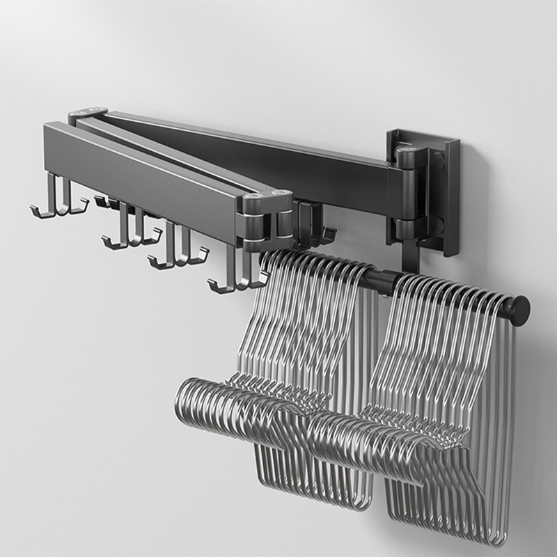 Giá Phơi Đồ Gắn Tường 24 Móc Có Thể Thu Gọn Tiện Dụng