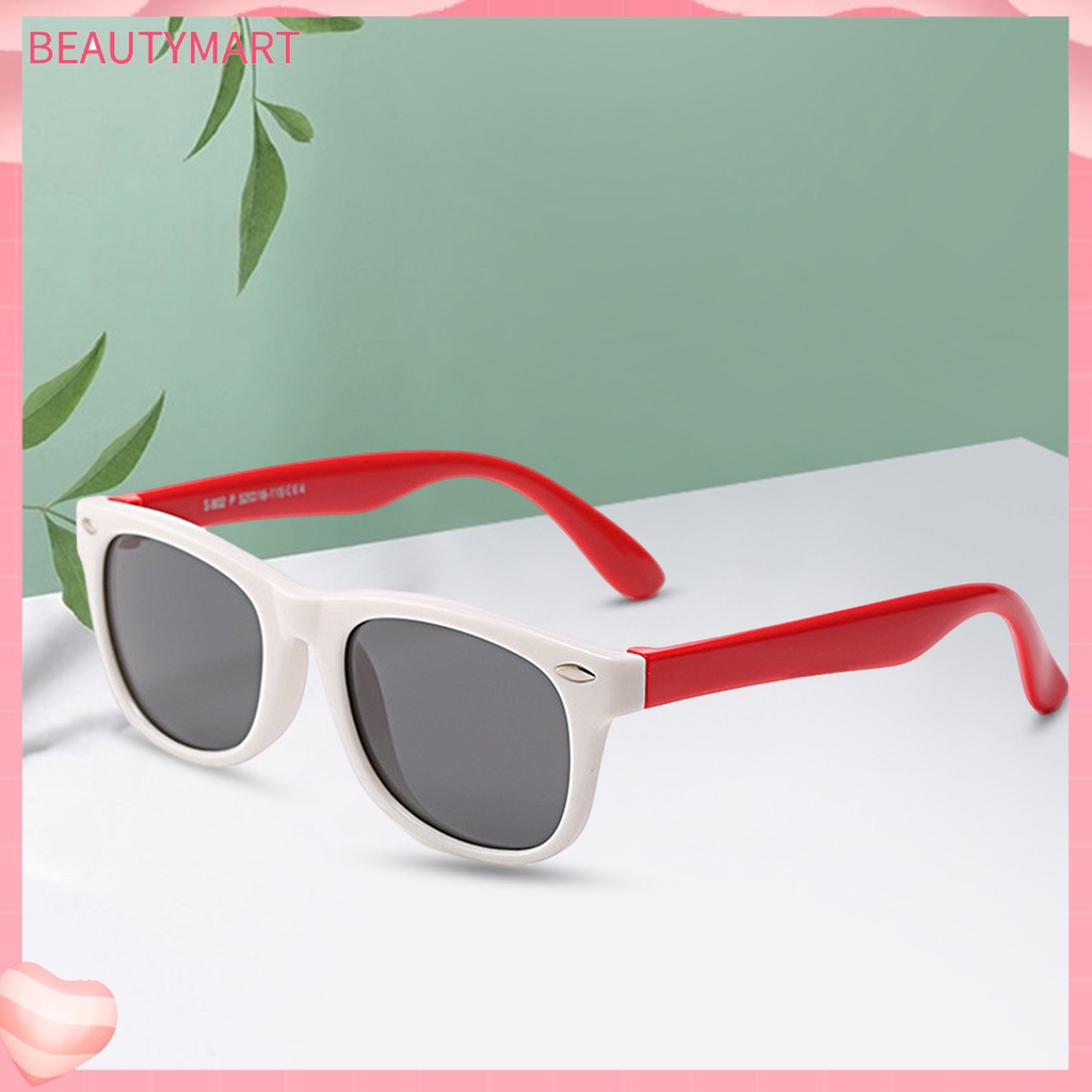 1 Cặp Kính Mát Phân Cực 100% AU Gọng Dày Linh Hoạt Bảo Vệ Cho Bé 3-12 Tuổi