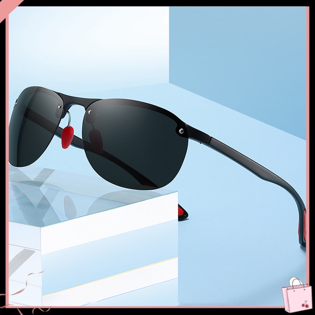 Kính Mát Phân Cực Chống Tia UV Hình Chữ Nhật Thời Trang Mùa Hè Cho Nam