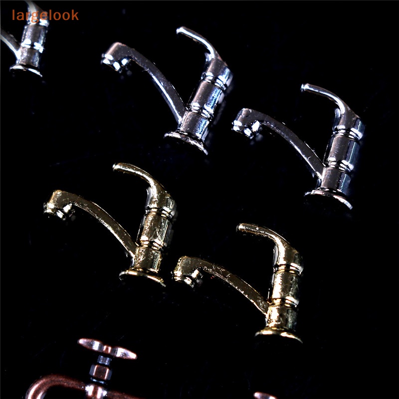 Bộ 2 Vòi Nước Bằng Hợp Kim Tỉ Lệ 1: 12 Dùng Trang Trí Nhà Búp Bê