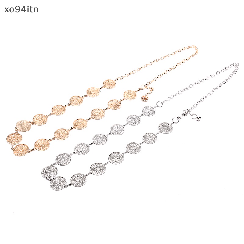 Thắt Lưng Dây Xích Bằng Kim Loại Màu Vàng / Bạc Thời Trang