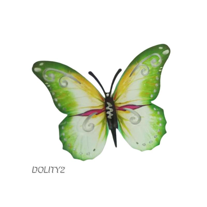 [Dolity2] Hình Dán Tường Nghệ Thuật Bướm Kim Loại Trang Trí Nền Nông Trại