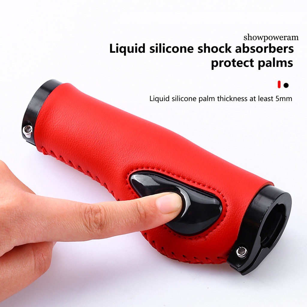 Vỏ Bọc Tay Lái Xe Đạp Bằng Da Chống Trượt Hấp Thụ Sốc Tiện Dụng