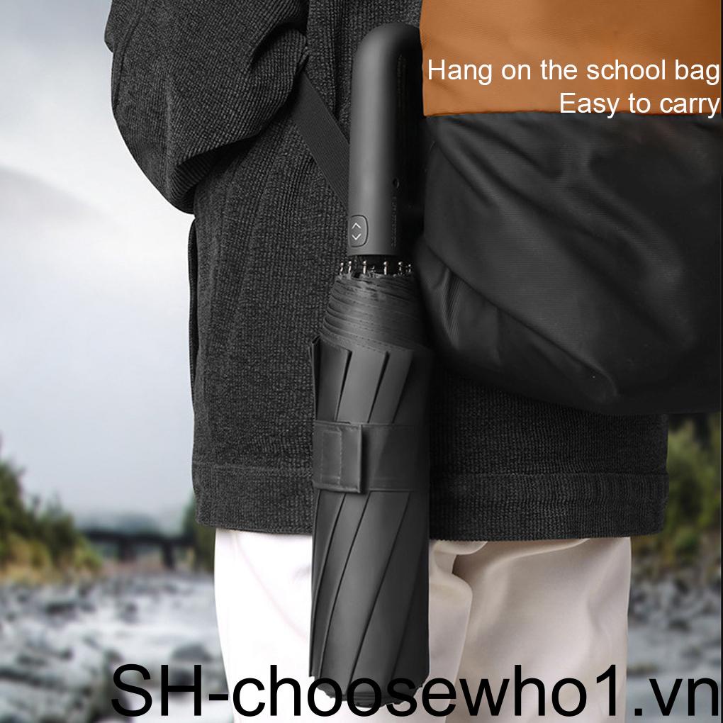 Dù Gấp Tự Động 10 Khúc Xương Đôi 125CM Chống Gió Chống Nước Chống Nắng Cho Nam