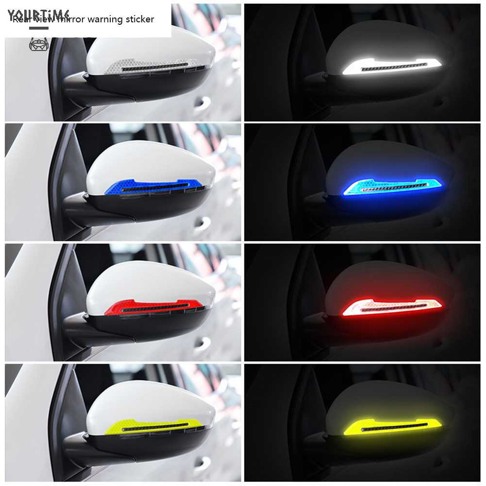 Bộ 2 Miếng Dán Phản Quang Cảnh Báo An Toàn Cho Gương Chiếu Hậu Xe Hơi