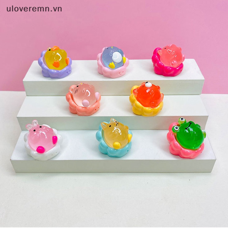 Set 2 Đồ trang trí Động Vật Hoạt Hình Phát Sáng Xinh Xắn Dùng Để Trang Trí Nội Thất / Tiểu Cảnh