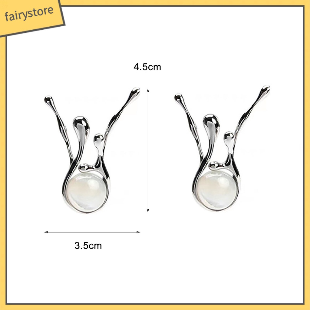 1 Cặp Bông Tai Ngọc Trai Giả Hình Dạng Độc Đáo Thời Trang