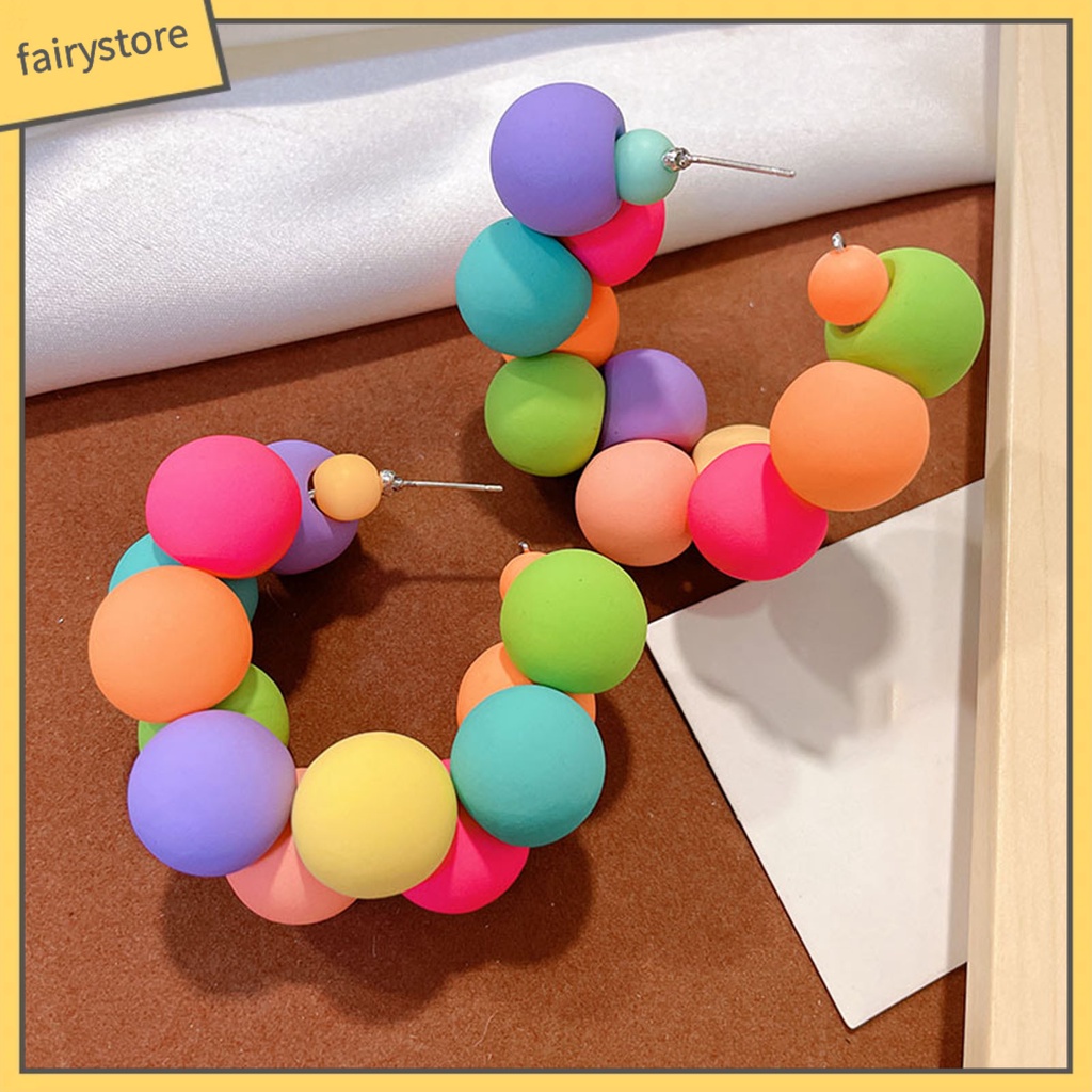 1 Đôi Bông Tai Bạc Sterling 925 Nhiều Màu Sắc Thoải Mái