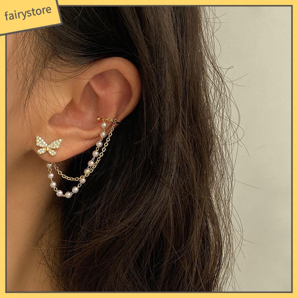 1 Đôi Bông Tai Hình Bướm Bằng Hợp Kim Tinh Tế Dành Cho Nữ