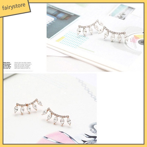 Bông Tai Mạ Bạc Hình Vương Miện Đính Đá Thời Trang