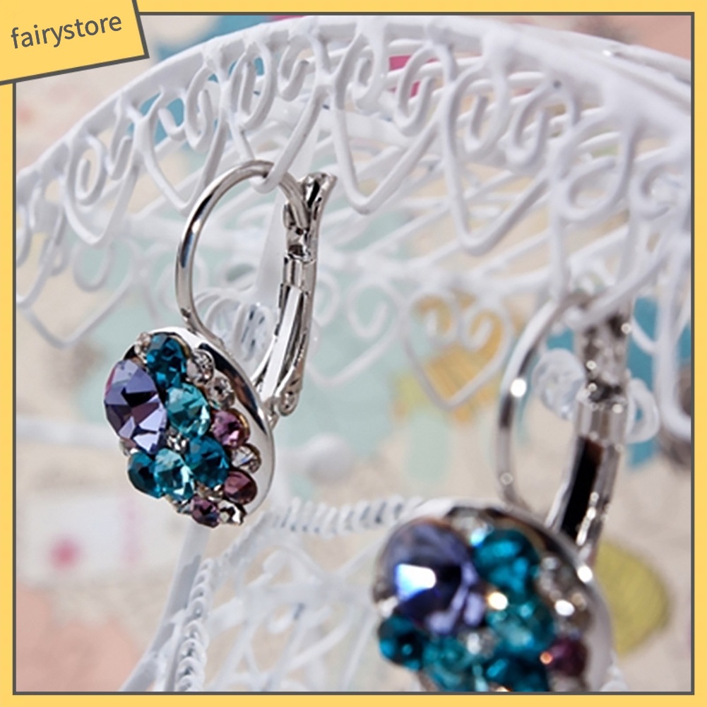 Bông Tai Mạ Bạc Đính Đá Zircon Thời Trang Dành Cho Nữ