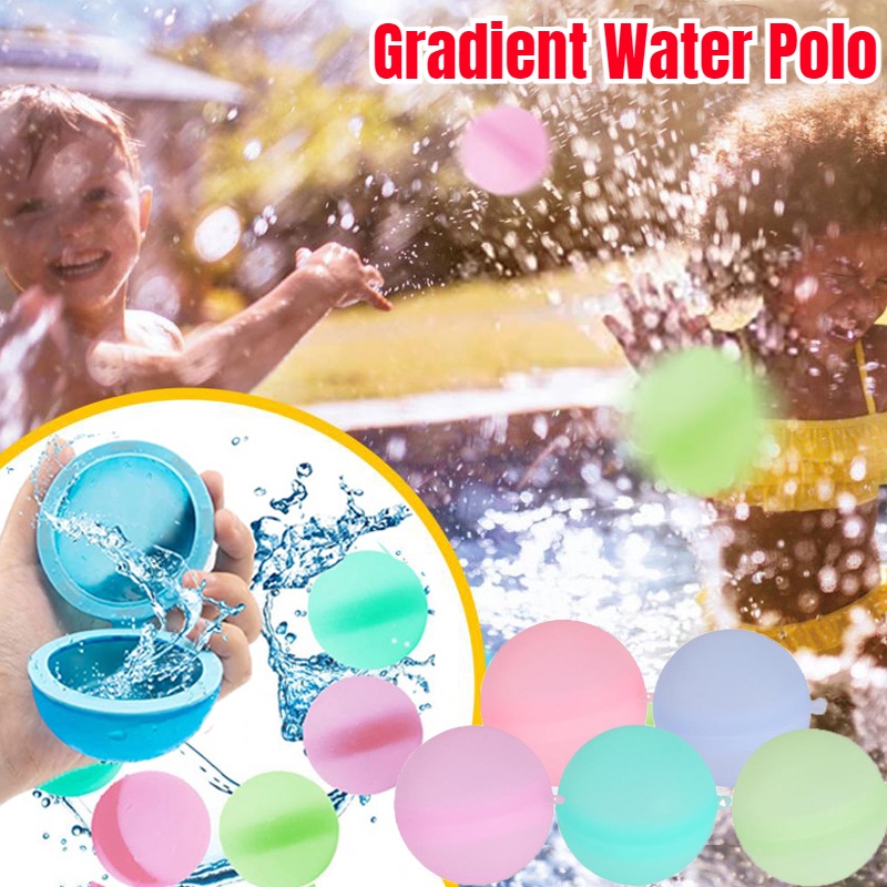 Bong Bóng Silicone Màu Gradient Có Thể Tái Sử Dụng Cho Trẻ Em