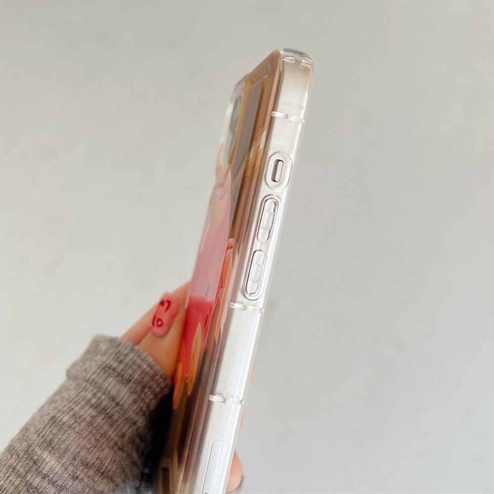 Ốp Điện Thoại TPU Mềm Hình Heo Hồng Có Túi Khí Chống Sốc Cho IPhone 11 14 13 12 Pro Max XS XR 7 8 +