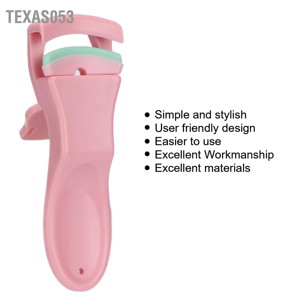 Texas053 Dụng cụ uốn mi bằng thép không gỉ làm đẹp âm thanh nổi di động cho mọi hình dạng và kích cỡ mắt