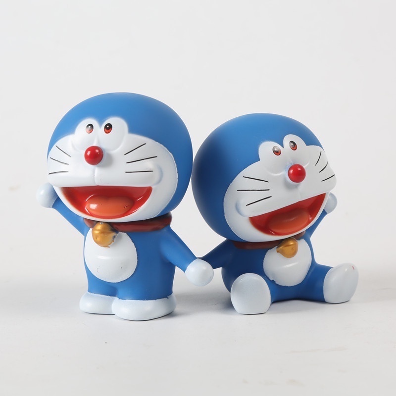 Mô Hình Nhân Vật Doraemon 2 Kiểu Bằng PVC 10cm Trang Trí Bánh Kem