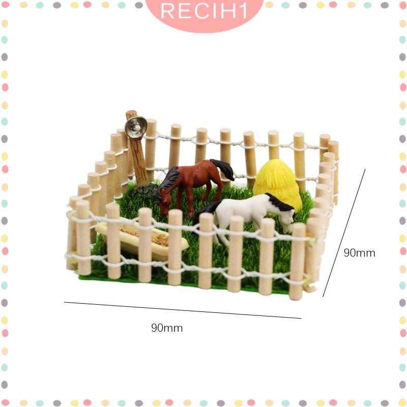 Bộ Đồ Chơi Ngựa Nông Trại Cho Nhà Búp Bê Tỉ Lệ 1 / 12