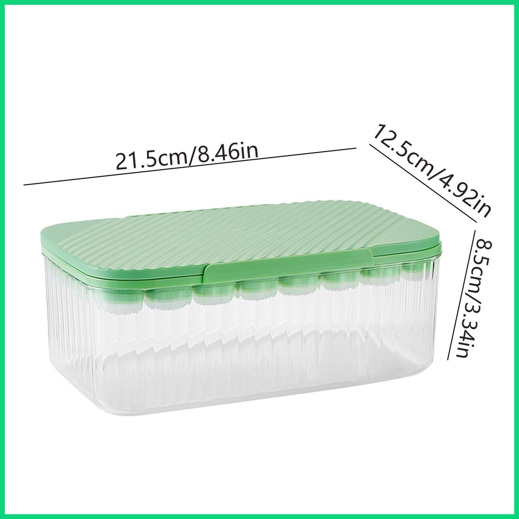 Khay Silicone Làm Đá Viên Có Nắp Đậy Và 32 Khối Lập Phương