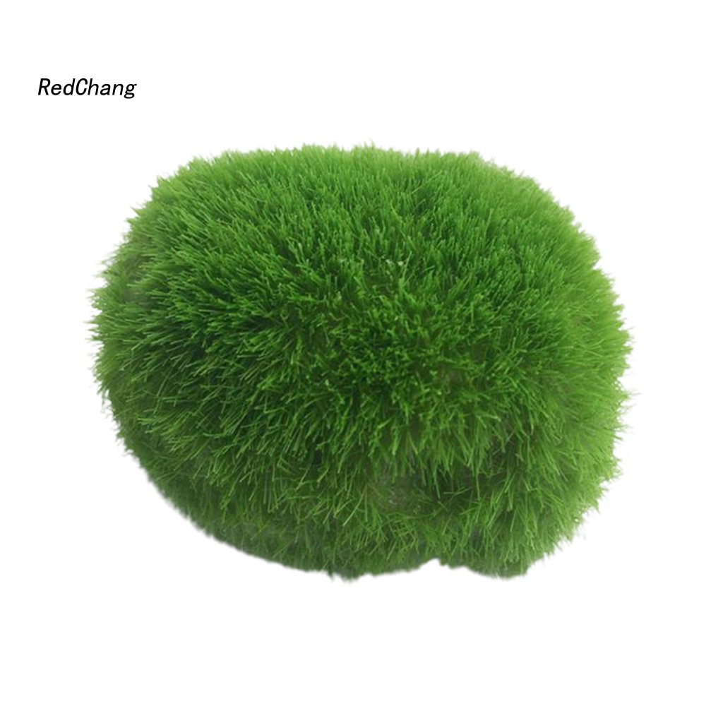 Rc ~ Quả Bóng Tảo Xanh Lá Cây Nhân Tạo Bằng Nhựa Resin Không Ô Nhiễm An Toàn Trang Trí Bể Cá
