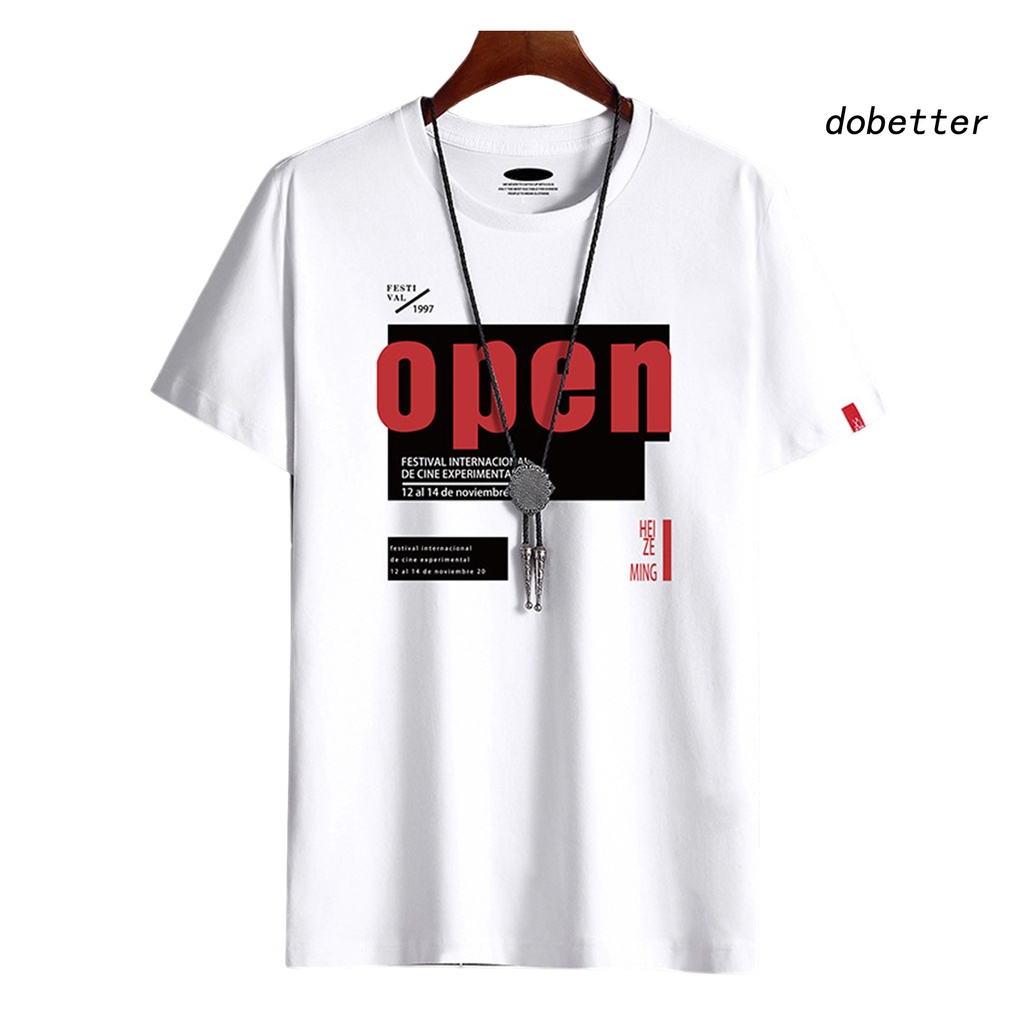 Áo Thun Tay Ngắn Cổ Tròn In Chữ Thoải Mái Thời Trang Mùa Hè Cho Nam