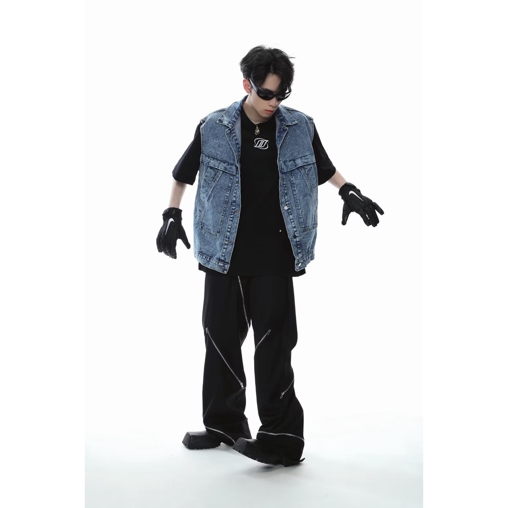 Áo Khoác Denim Không Tay Thời Trang Mùa Hè Dành Cho Nam Giới