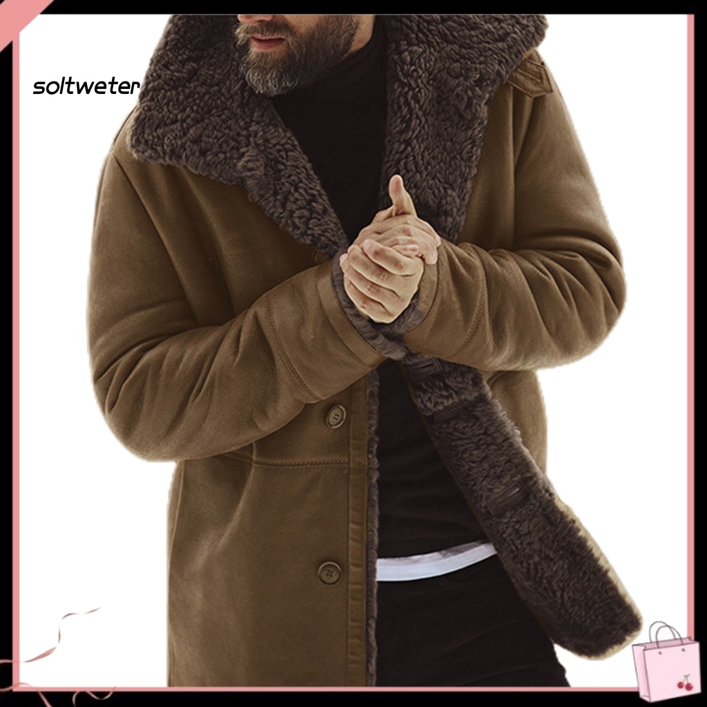 Áo Khoác Nam Dày Màu Trơn Dáng Dài Vừa Thời Trang Mùa Đông Cho Nam