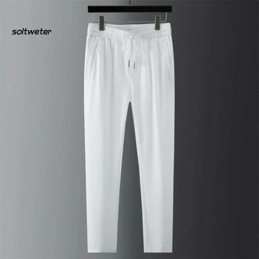 Bộ Trang Phục 2 Mảnh Gồm Áo Hoodie Màu Sắc Đơn Giản Và Quần Dài Lưng Thun Co Giãn Thoáng Khí Cho Nam