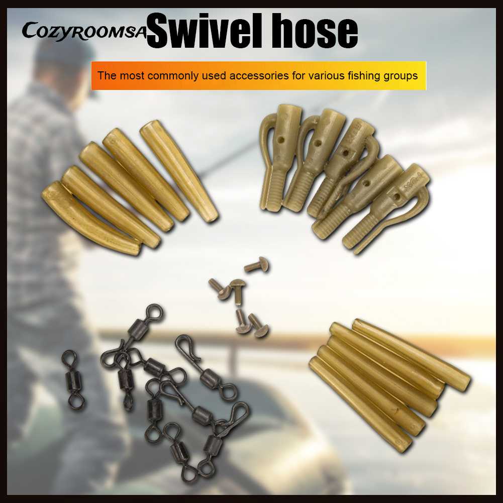 Set 30 Ống Cao Su Mềm Có Khớp Khuyên Cho Câu Cá