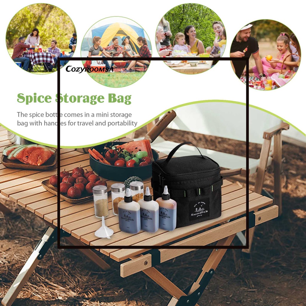 Hộp Đựng Gia Vị Kèm Túi Đựng Tiện Dụng Cho Các Hoạt Động Ngoài Trời