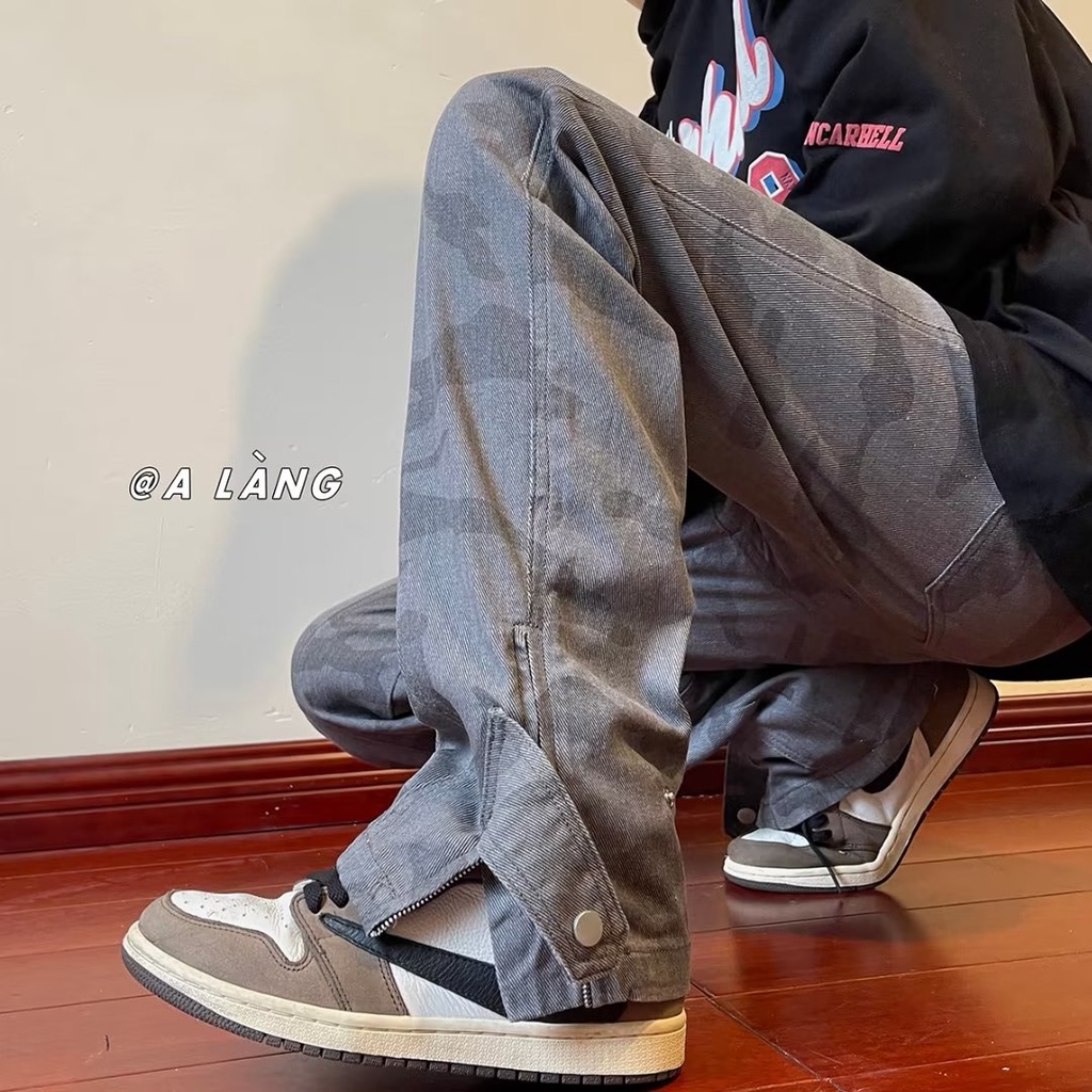 Quần Short Nam Họa Tiết Rằn Ri Phong Cách Retro