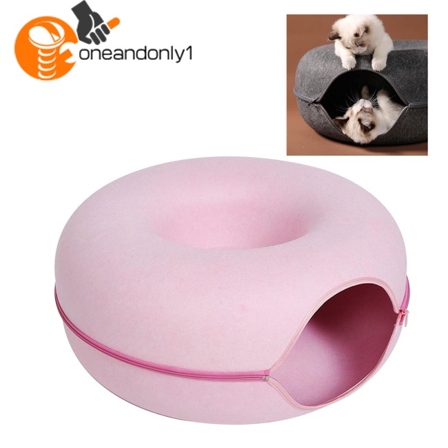 Đường Hầm Hình Tròn / Bánh Donut Có Thể Tháo Rời Tiện Dụng Tương Tác Với Mèo Cưng