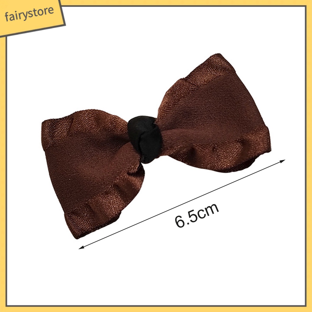 Kẹp Tóc Nơ Màu Sắc Tương Phản Phong Cách Hàn Quốc Dành Cho Nữ