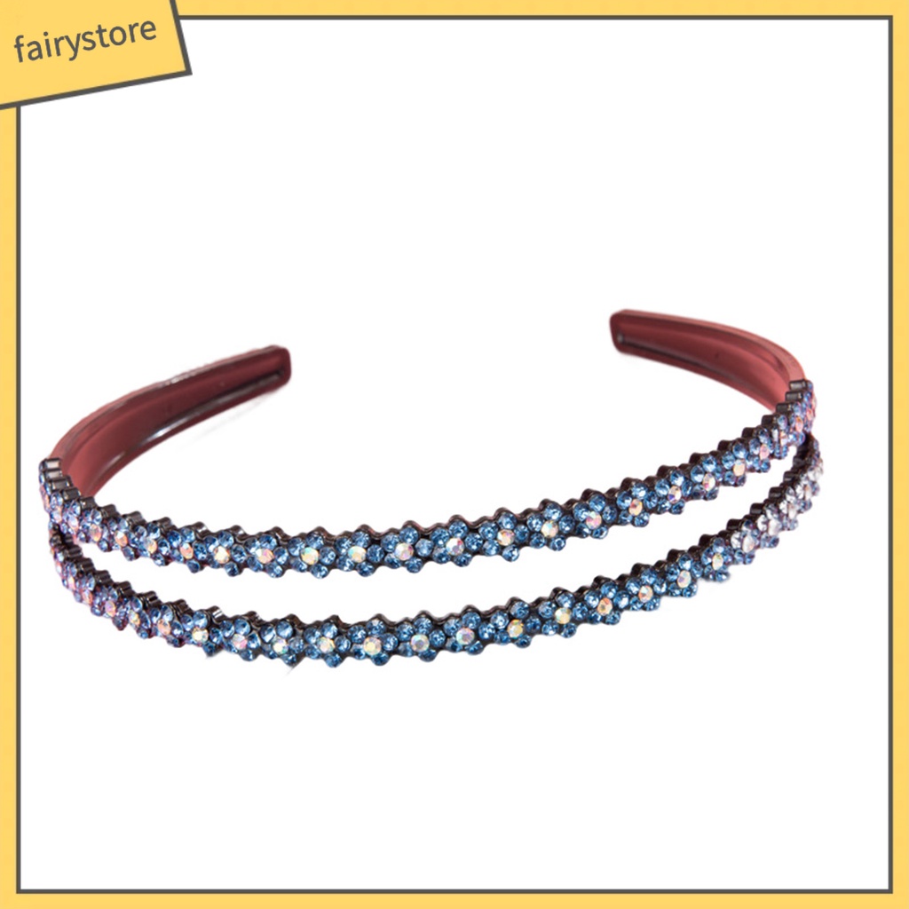 Băng Đô Cài Tóc Đính Đá Lấp Lánh Phong Cách Hàn Quốc Cho Nữ