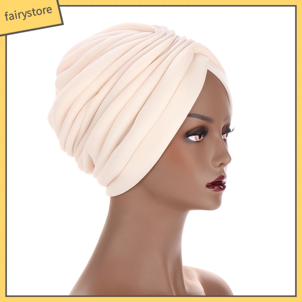 Mũ Turban Cotton Màu Trơn Dùng Hàng Ngày Cho Nữ