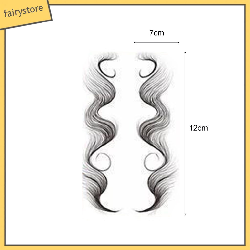 1 Cặp Miếng Dán Tóc Giả Xoăn Tự Nhiên Chống Nước Lâu Trôi Dễ Sử Dụng Dành Cho Bạn Nữ