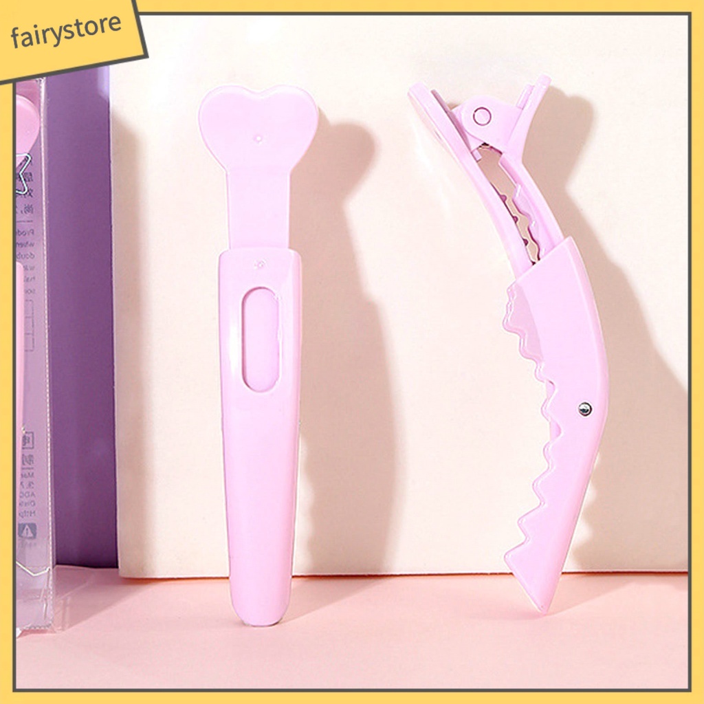 Set 2 Kẹp Tóc Răng Thưa Chống Trượt Màu Sắc Kẹo Ngọt Tạo Kiểu Tóc Dành Cho Salon