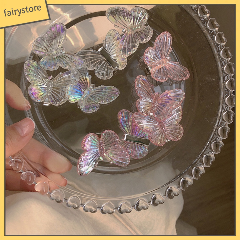 Kẹp Tóc Trong Suốt Tạo Hiệu Ứng 3D Độ Bóng Cao Trang Trí Tóc Mùa Hè