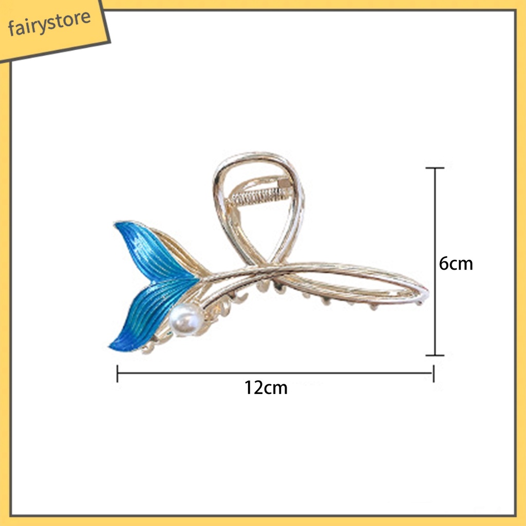 Kẹp Tóc Đính Ngọc Trai Giả Hình Đuôi Cá Mập Độc Đáo
