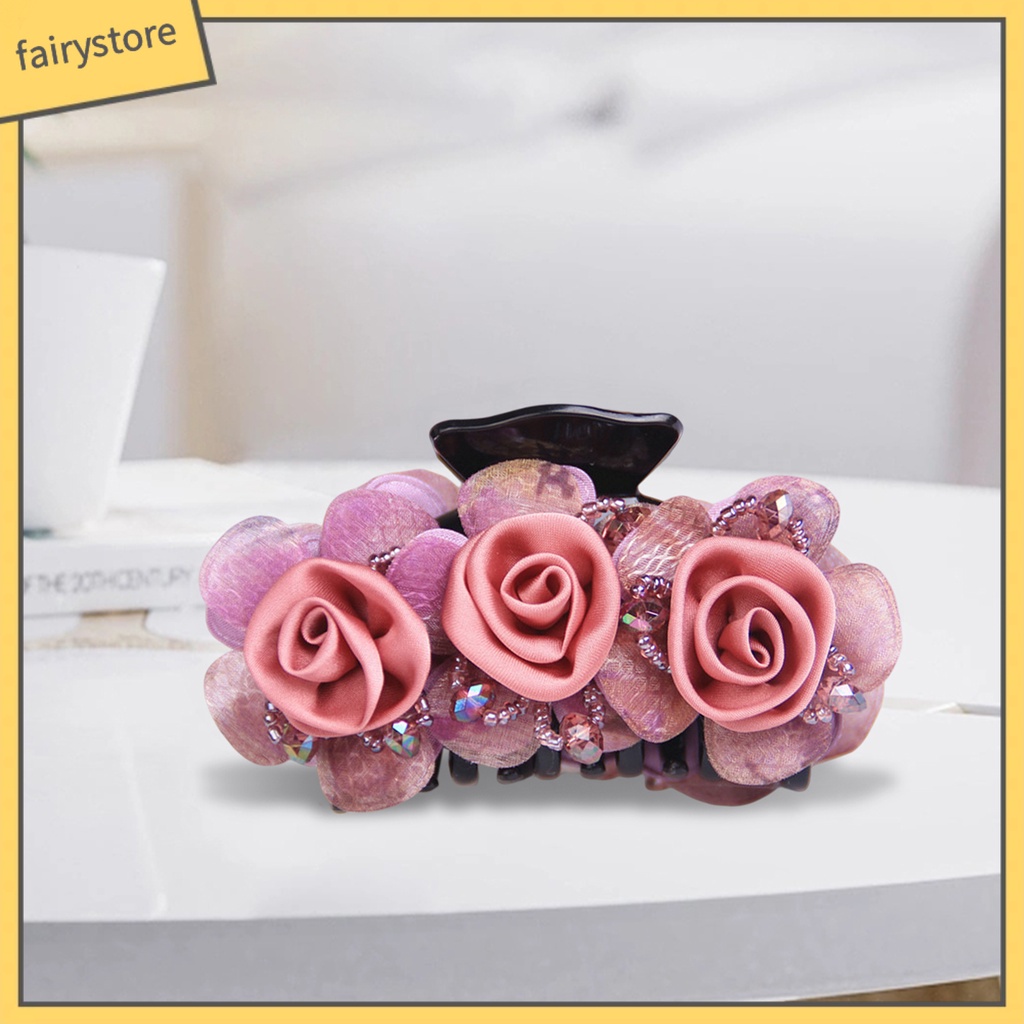 Kẹp Tóc Càng Cua Bằng Nhựa Co Giãn Chống Trượt Tạo Kiểu Tóc Thủ Công