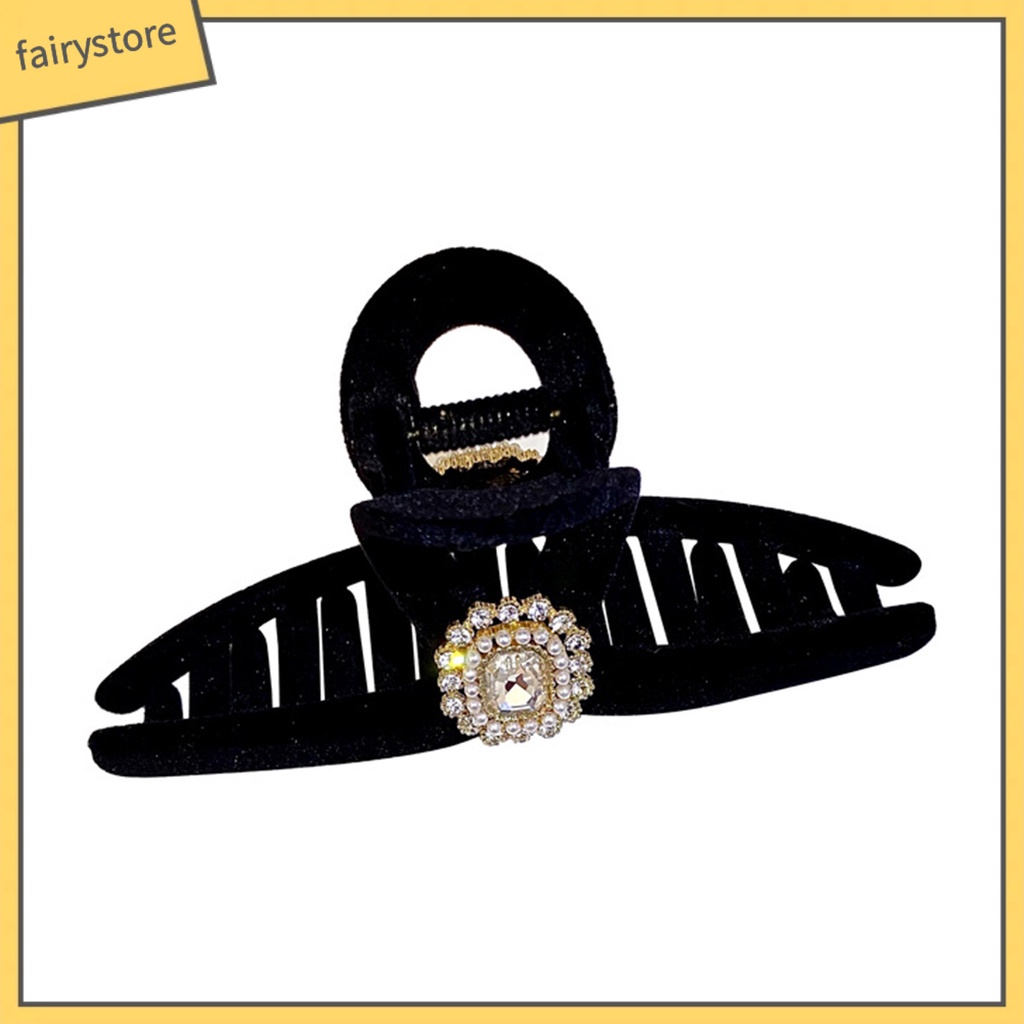 Kẹp Tóc Càng Cua Rỗng Đính Đá Phong Cách Retro Thanh Lịch