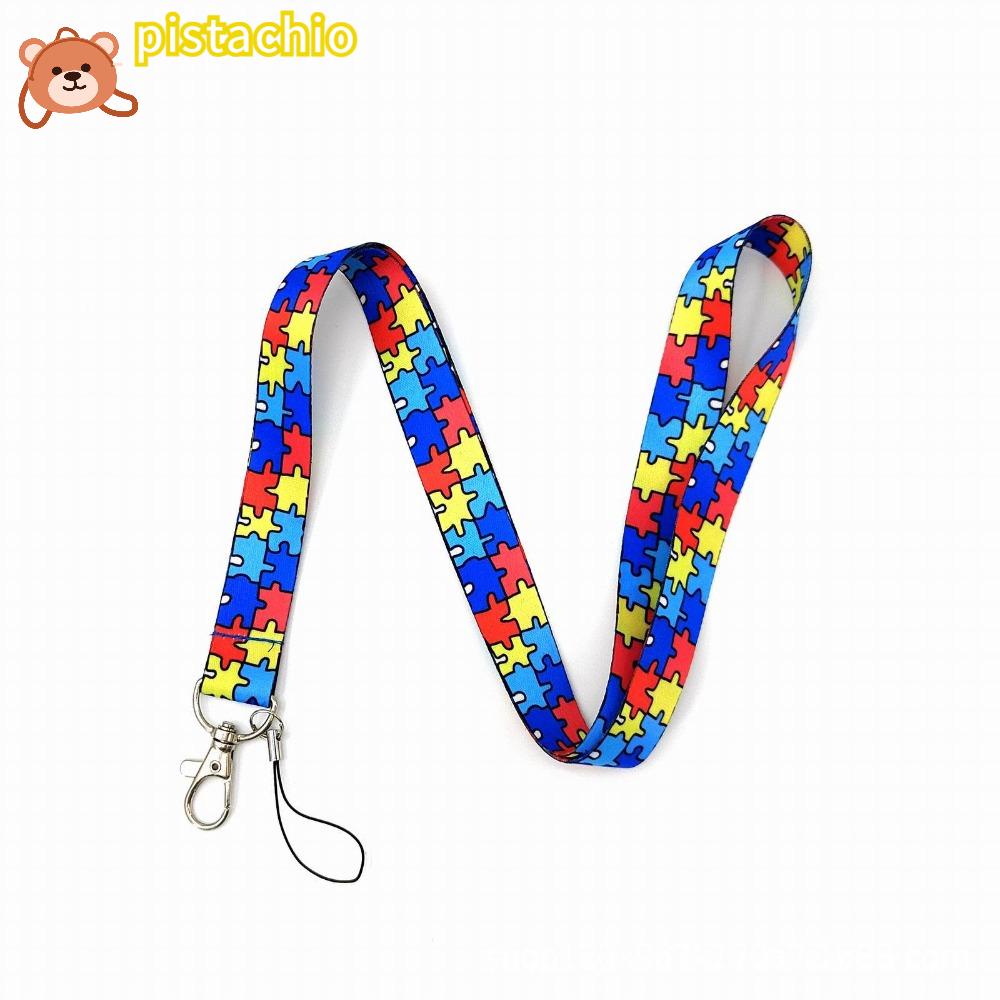 PISTA Dây Buộc Chìa Khóa In Hình Khối Xoay Được Giá Đỡ